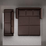 LuxyHoom 93.7" King Size Sleeper Sofa Bed, Pull Out Sofa Bed, Faux Leather Upholstery, 3 in 1 Convertible Sleeper Couch, Chaise Lounge, Retro Recliner for Living Room, Office, Apartment, Dark Brown LuxyHoom