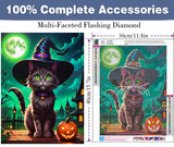 ijbnhd 5D Black Cat Diamond Art Kits for Adults Cat Diamond Painting Kits for Adults Beginners Full Drill Round Moon Gem Art for Crafts Home Wall Decor Gift 12x16inch ijbnhd