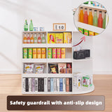 Zethvax Retail Counter,L Shaped Reception Desk for Retail Stores,Modern Checkout Counter with Storage Cabinet, Lockable Drawer, Display Shelves & Built-in Power Outlets Zethvax