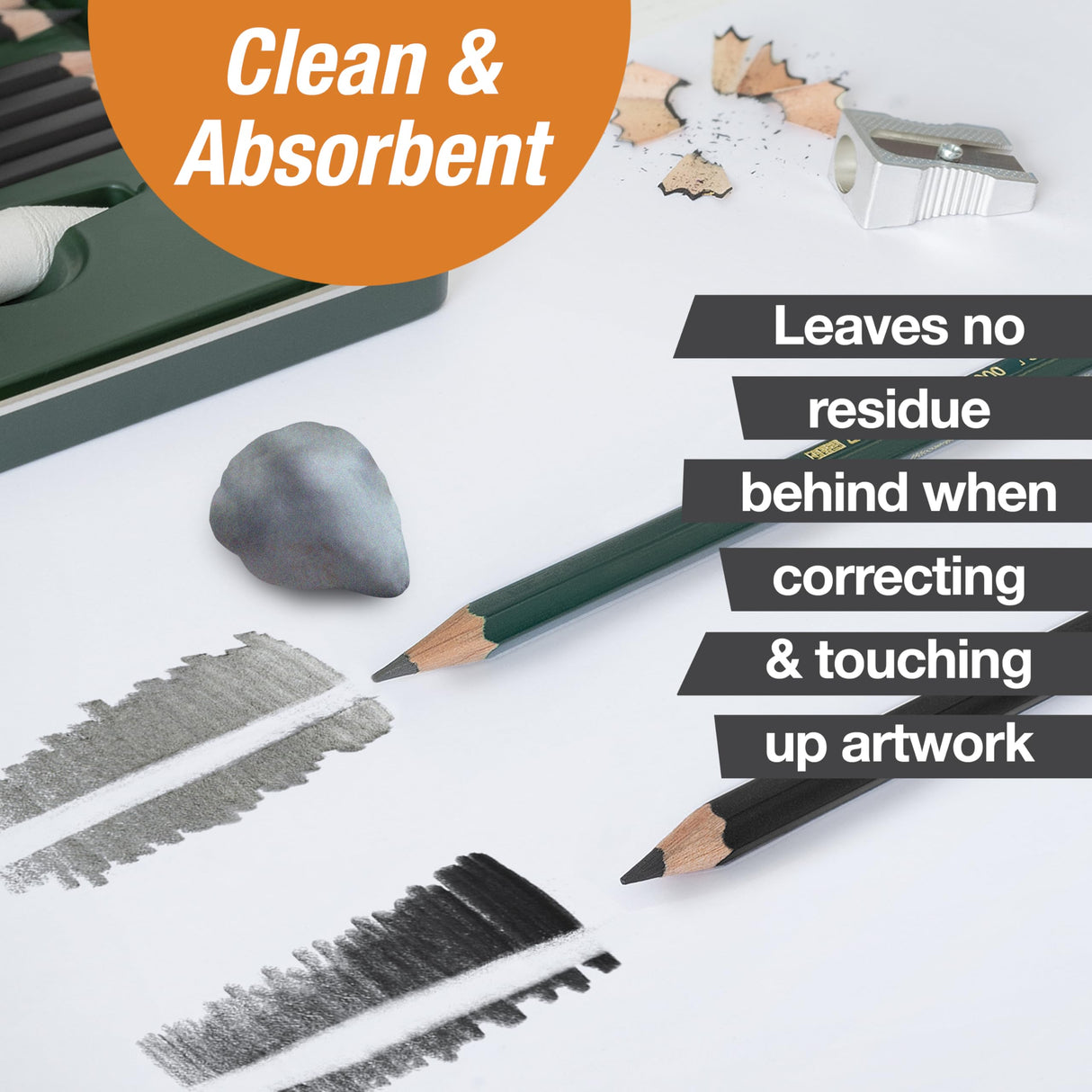 Faber-Castell Kneaded Eraser with Case, Grey Faber-Castell