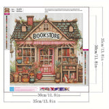 5D Diamond Painting Kits for Adults, Book Store Diamond Art Painting Kits for Beginner, DIY Full Round Drill Diamond Dots Gem Craft for Adults for Home Wall Decor13.8x13.8 inch GEMFAMILY