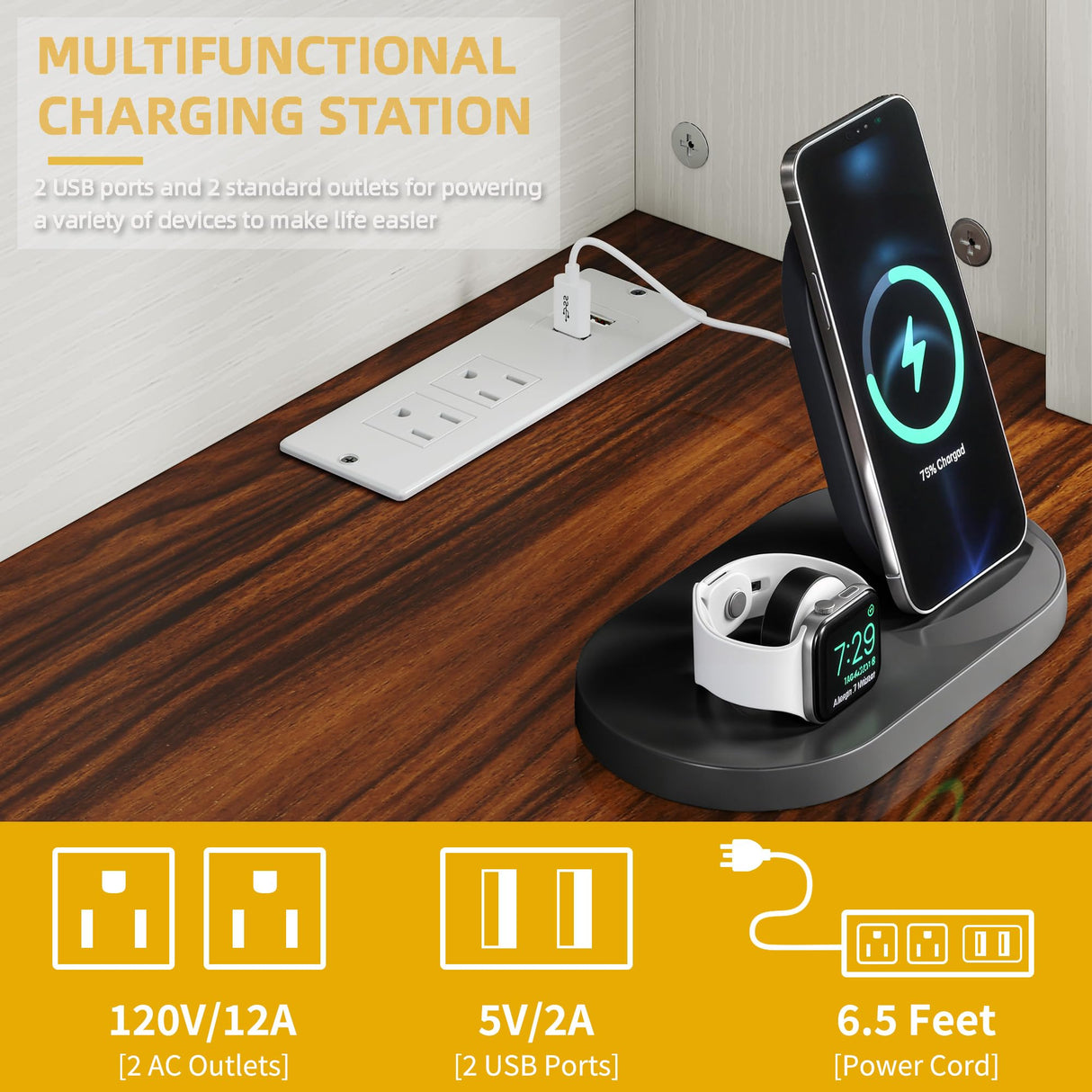 DWVO Kitchen Pantry Cabinet, 70" Tall Farmhouse Freestanding Kitchen Storage Cabinets with 10 Gallon Tilt-Out Trash Can Cabinet,2 Drawers, Microwave Coffee Bar for Living & Dining Room, White Walnut DWVO