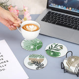 Ovveroche 8 Pcs Diamond Art Painting Coasters with Holder, Diamond Art Coasters Abstract Diamond Art Kits for Adults Beginner Craft Supplies Ovveroche