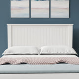 Glenwillow Home Wainscott Wood Panel Headboard in White - Full Size Glenwillow Home