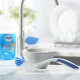 Dawn Radial Head Kitchen Brush, Blue & White Dawn