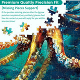 300 Piece Puzzle for Adults, Jigsaw Puzzle, Ocean Sailboat Octopus Jigsaw Puzzles, Funny Family Game and Learn About The Beauty of The Ocean, Friends Family Activity Game Nights Gifts, 20.5x15 in VOLUVOLU