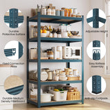 Yaheetech Storage Shelves 5 Tier Garage Shelving Adjustable Utility Rack Industrial Shelves for Warehouse Pantry, 35.5" L × 16″W × 71″H - Neptune Blue Yaheetech