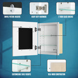 Houseables Medicine Cabinet No Mirror, Recessed Medicine Cabinet, Hidden in Wall Niche, Without Mirror, Picture Frame, Concealed, Built in, Between Stud Shelf Insert, Bathroom Storage, 12x15 (14x17) Houseables