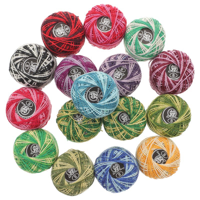 Beavorty Bracelet Making Kit 16 Roll Embroidery Thread Floss Set Rainbow Color Cross Threads Sewing Thread Wool Cotton Line Sewing Craft Art Supplies (Mixed Color) Bracelet Making Kit Beads