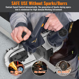 2-1/2 inch Band Saw Cordless, MAXXT Brushless Power Metal Bandsaw 20V MAX 2.5" Cutting Capacity 6 Speeds Adjustable, Not Hot Sparks When Cutting MAXXT