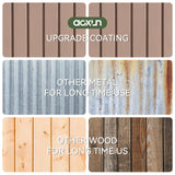 Aoxun 6.2x4 FT Shed Outdoor Storage Shed Metal Garden Shed with Lockable Doors & Slooping Roof Tool Shed Bike Shed for Backyard, Patio, Poolside (Brown) Aoxun