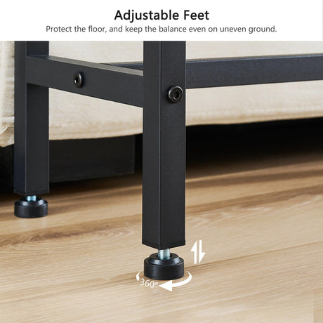 Gewudraw Console Table with 2 AC Oulets & 2 USB Ports, 41.8" Narrow Sofa Table, Entryway Table, Industrial Sofa Table for Hallway, Living Room, Bedroom, Long Console Table, 6.5 Feet Power Cord Gewudraw