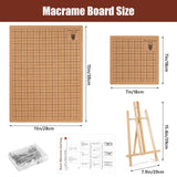 MicoSim 53 PCS Macrame Board Set with Holder and T-pins for Braiding & Cording，Macramé Project Board for Braiding Bracelet Creating Macrame and Knotting Creations MicoSim