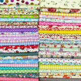 flic-flac 200pcs 4 x 4 inches (10cmx10cm) Cotton Craft Fabric Bundle Squares Patchwork Lint DIY Sewing Scrapbooking Quilting Dot Pattern Artcraft flic-flac