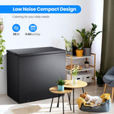Kismile 7.0 Cubic Feet Chest Freezer with 3 Removable Basket, Free Standing Top Open Door Compact Deep Freezer with Adjustable Temperature for Home/Kitchen/Office/Garage/Bar (7.0 Cu.Ft, Black) Kismile
