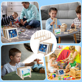 Wooden Puzzle Display Stand, Jigsaw Puzzle Holder Rack Wood Display Stand Craft Collection Storage Organizer Shelf for Adults Craft Collection Lovers Larrel