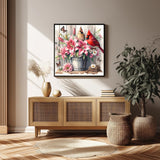 JXDXDJ Cardinal and Flowers Diamond Art Kits for Adults,Full Drill Butterfly 5D Diamond Painting Kits for Beginners,DIY Round Diamond Dots for Adults Crafts,Gem Painting Home Wall Decor 13.78x13.78 In JXDXDJ