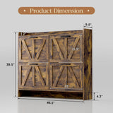 MU Shoe Storage Cabinet with 4 Flip Drawers, Freestanding Shoe Cabinet, Shoe Organizer with Wood Legs for Entryway, Slim Shoe Cabinet, Rustic MU