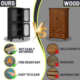 PAOFIN 61" Black Pantry Storage Cabinet, Kitchen Pantry Cabinet with Acrylic Glass Doors and Shelves, Kitchen Pantry with Adjustable Leveling Foot for Kitchen, Living Room and Dining Room. 61" PAOFIN