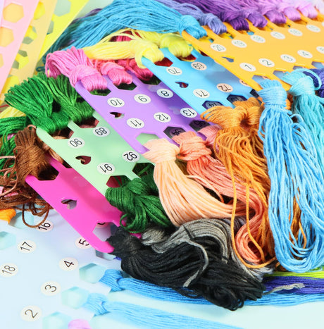 Hyamass 10-Pack Embroidery Floss Organizer Cards - Durable Cross Stitch Thread Holders Storage Tool, Portable Craft Storage for Sewing/Needlework Projects Hyamass