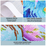 DIY Diamond Painting Kit Puerto Rican Tribal Flag 5D Diamond Picture Rhinestone Pasted DIY Cross Stitch Arts Diamond Painting Kits for Home Wall Decor Gifts 12x16 inch DVWIVGY