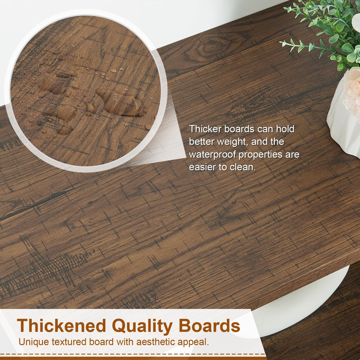 HOMISSUE Entryway Console Table, Rustic Console Tables with Wide Storage, Industrial Foyer Tables for Entryway with 3-Tier Open Shelves, Entryway Table for Living Room, Hallway, Brown, 47 Inch HOMISSUE