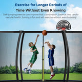 Tatub 14FT Trampoline with Enclosure Net for Kids and Audlts, Outdoor Recreational Pumpkin Trampoline Jumping Exercise Fitness Trampoline Tatub