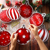 Huwena 24 Pcs Christmas Decorations Outdoor Christmas Hanging Ornaments Peppermint Candy Yard Signs Double Sided Lawn Decorations Peppermint Ornaments for Xmas(Red) Huwena