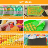 HEIBAGO Cute Dog Diamond Art Kits for Adults, 5D Full Drill Round Animal Painting Gems with Diamond Painting, Diamond Dots Perfect for Home Wall Decor 12x16inch HEIBAGO