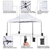 Yaheetech Heavy Duty Pop Up Canopy Tent, 10x15 Commercial Instant Shelter Tent, Outdoor Adjustable Canopy with Wheeled Bag, 4 Sandbags & 8 Stakes, White Yaheetech