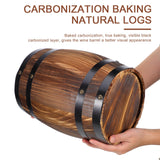 Yardwe Wooden Whiskey Barrels Bucket Wine Barrels Planters Flower Planter Plant Pots Boxes Container Water Wishing Well Pail Garden Backyard Primitive Planter Outdoor Indoor Home Decor Yardwe