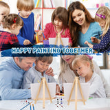 ESRICH 52PCS Acrylic Paint Set, Painting Supplies with 2*12 color acrylic paint (12 ml), 20 brushes, 4 boards, 2 wooden frames, 2 plates, Acrylic Painting Kits for Kids, Adults, Artists and Beginners ESRICH