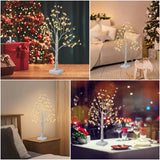 144 LED Artificial Tree Lamp with Timer, DIY Birch Tree with LED Lights, Lighted up Tree Lamp USB/Battery Powered, Fairy Light Spirit Tree for Table Home Wedding Bedroom Christmas (Warm White) PXBNIUYA