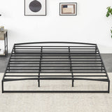 GAOMON Low Bed Frame King Size, 10 Inch Heavy Duty Metal Platform King Bed Frame with Arch Design, Easy Assembly, Strong Bearing Capacity, Under Bed Storage, No Box Spring Needed - Black GAOMON