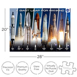 AQUARIUS NASA Rocket Grid Puzzle (1000 Piece Jigsaw Puzzle) - Glare Free - Precision Fit - Virtually No Puzzle Dust - Officially Licensed NASA Merchandise & Collectibles - 20x28 in AQUARIUS