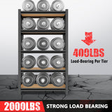 72" H Garage Shelving Unit, 5-Tier Heavy Duty Storage Shelves, 2000 lbs Capacity, Industrial Utility Rack Shelf, 72" H x 35.4" W x 15.7" D Adjustable Metal Shelving for Warehouse Kitchen Basement Metallitrend