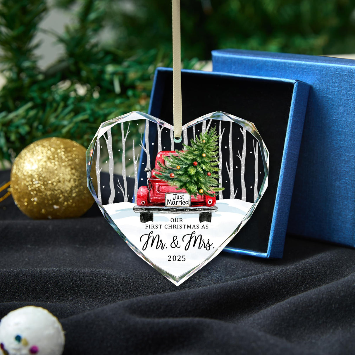 Wedding Gifts,First Christmas Married Ornament 2025,Our First Christmas As Mr and Mrs Christmas Ornament Bridal Shower Gift THDZS
