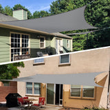 TANG Sunshdes Depot 9' x 18' Sun Shade Sail Rectangle Canopy Shade Cover UV Block for Backyard Pergola Porch Deck Garden Patio Outdoor Activities (Light Grey) TANG