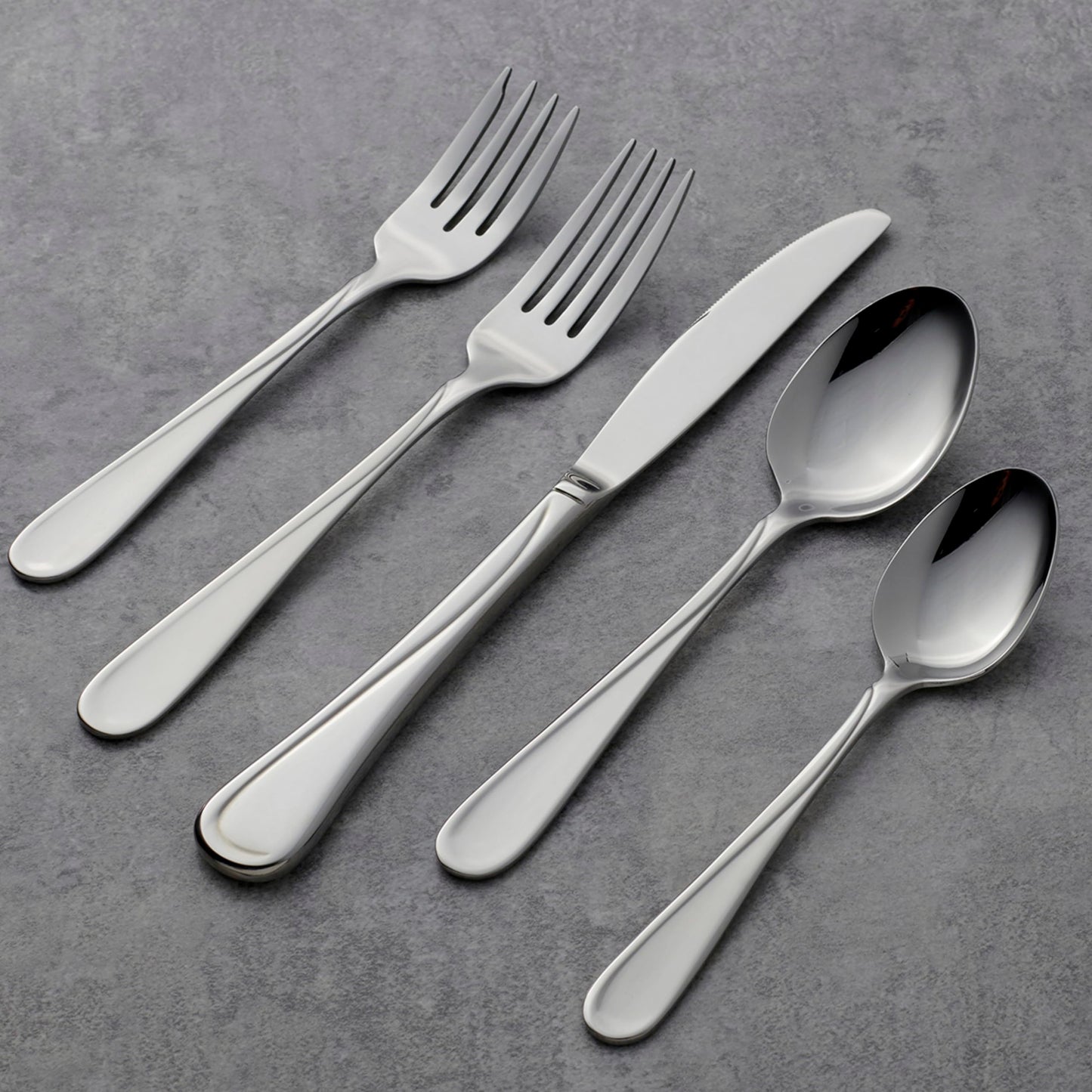 Oneida Flight 45-Piece Stainless-Steel Flatware Set, Service for 8