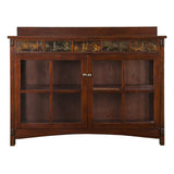SEI Furniture Camino Mission Faux Slate Sideboard and Display Curio, Dining Room With Entryway Mission Style Ash, Brown SEI Furniture