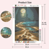 Muzagroo Art Moon Diamond Painting Kits for Adults, 5D Diamond Art Kits for Beginners, DIY Diamond Arts and Crafts for Living Room, Diamond dots Kits Kids Room 4 PCS Wall Art Muzagroo Art
