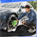 Barydat 72 Pcs Modular 12'' x 12'' Drainage Interlocking Floor Tiles Bulk Garage Cushion Mat Pool DIY Flooring Tiles Polypropylene Non Slip Tiles for Garage Outdoor Indoor Pool Shower Flooring (Black) Barydat