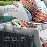 NICESOUL 10 Piece Modern Outdoor Patio Furniture Set with Firepit Natural Gas Propane Convertible, 29.3'' High Back Extra Large Size Wicker Conversation, Deep Wide Comfortable Couch for Outside, Grey NICESOUL