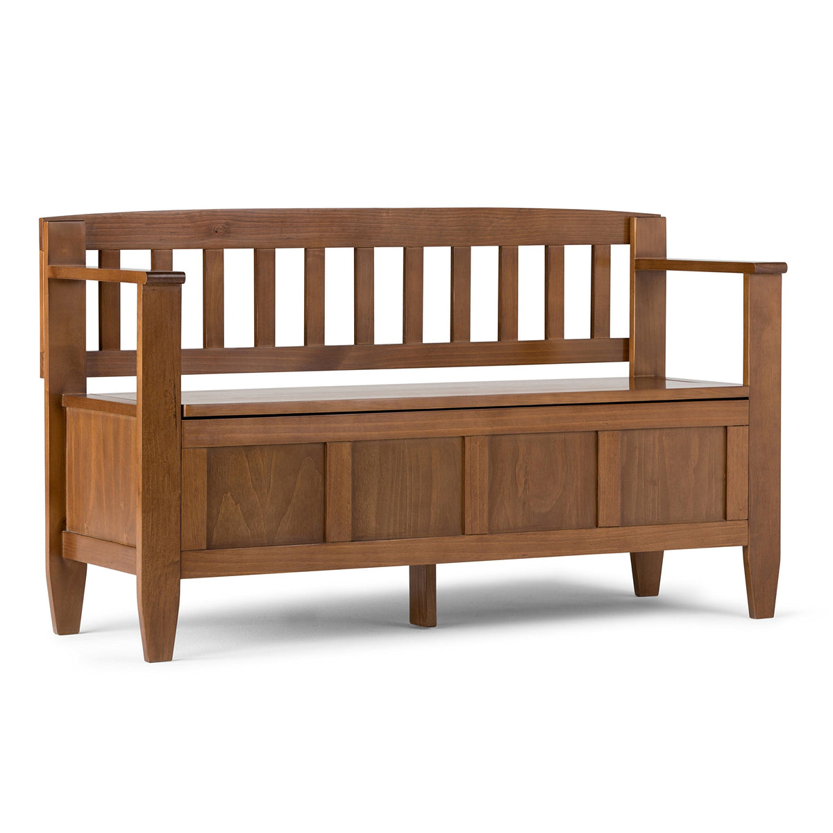 SIMPLIHOME Brooklyn Entryway Storage Bench - 48 inch Wide Solid Wood S ...