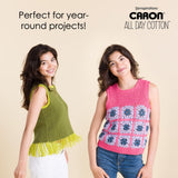 Caron All Day Cotton - 3 Pack of 173 Yards/3.52 oz Eyes Blue 100% Mercerized Cotton Yarn Caron