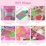 TOSTOG Flower Diamond Art Kits for Adults, DIY Flower Diamond Paintings Kits for Adults Beginner, Full Drill Pink Rose Diamond Paintings Kit, Cute Rose Gem Painting Wall Art Decoration 12 * 12 Inch. TOSTOG