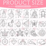 Sratte 48 Pcs Sun Catcher Kits Unicorn Art Window DIY Suncatchers Craft Princess Window Art Suncatcher Paint with 24 Suction Cups for Princess Summer Painting Birthday Party Favor Sratte