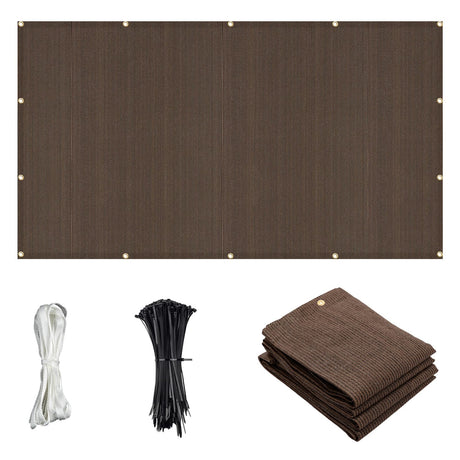Cool Area Sun Shade Cloth with Grommets 10×15 FT Shade Panel Shade Tarp Screen Fabic for Outdoor Patio Pergola Cover Deck Garden, Brown (Customized) Cool Area