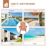 Outsunny Wooden Adirondack Rocking Chair Outdoor Lounge Chair Fire Pit Seating with Slatted Wooden Design, Fanned Back, & Classic Rustic Style for Patio, Backyard, Garden, Lawn, Teak Outsunny