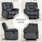 EBELLO Manual Recliner Chair for Adults with Soft Padded Headrest and Backrest, Overstuffed Single Recliner Sofa Chair for Living Room, Grey EBELLO
